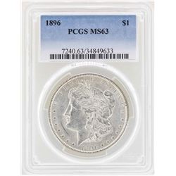 1896 $1 Morgan Silver Dollar Coin PCGS MS63