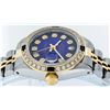 Image 9 : Rolex Ladies Two Tone Blue Vignette Diamond & Sapphire Datejust Wristwatch