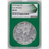 Image 1 : 2018 $1 American Silver Eagle Coin NGC MS69 Early Releases Green Core