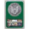 Image 2 : 2018 $1 American Silver Eagle Coin NGC MS69 Early Releases Green Core