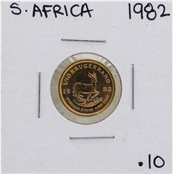 1982 South Africa Krugerrand 1/10 oz. Gold Coin