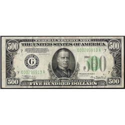 1934A $500 Federal Reserve Note Chicago
