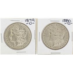 Lot of 1879-O & 1880-O $1 Morgan Silver Dollar Coins