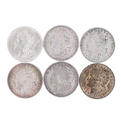 Lot of (6) 1921 $1 Morgan Silver Dollar Coins