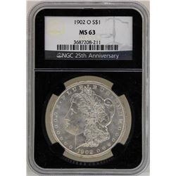 1902-O $1 Morgan Silver Dollar Coin NGC MS63
