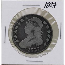 1827 Square Two Capped Bust Half Dollar Coin