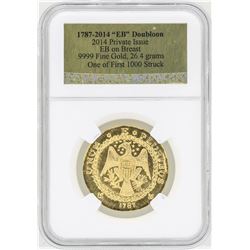 1787-2014 Private Issue EB Doubloon .9999 Fine Gold Coin