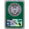 Image 2 : 2017 $1 American Silver Eagle Coin NGC MS70 Early Releases Green Core