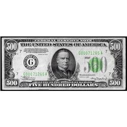 1934 $500 Federal Reserve Note Chicago