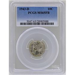1943-D Mercury Dime Coin PCGS MS65FB
