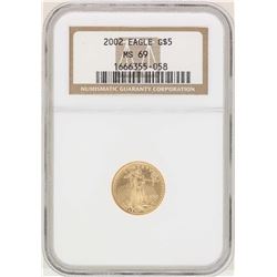 2002 $5 American Gold Eagle Coin NGC MS69