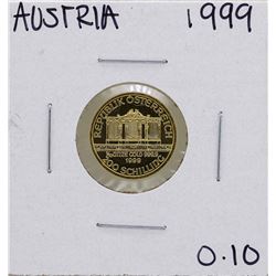 1999 Austria Philharmonic 200 Schilling 1/10 oz. Gold Coin