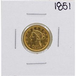 1851 $2 1/2 Liberty Head Quarter Eagle Gold Coin