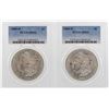 Image 1 : Lot of 1884-O & 1885-O $1 Morgan Silver Dollar Coins PCGS MS63