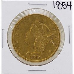 1854 Type 1 $20 Liberty Head Double Eagle Gold Coin