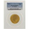Image 1 : 1907 No Motto $10 Indian Head Eagle Gold Coin PCGS MS62