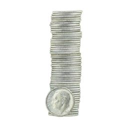 Roll of (50) 1957 Brilliant Uncirculated Roosevelt Dimes