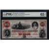 Image 1 : 1860's $10 Farmers Bank of Kentucky Obsolete Note PMG Gem Uncirculated 65EPQ