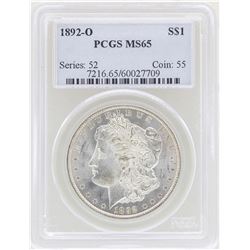 1892-O $1 Morgan Silver Dollar Coin PCGS MS65