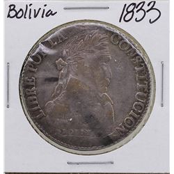 1833LM Bolivia 8 Soles Silver Coin