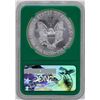 Image 2 : 2017 $1 American Silver Eagle Coin NGC MS70 Early Releases Green Core
