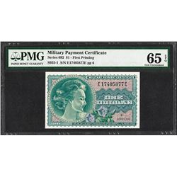 Series 692 $1 Military Payment Certificate Note PMG Gem Uncirculated 65EPQ