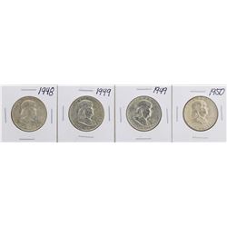 Lot of (4) Franklin Half Dollar Coins