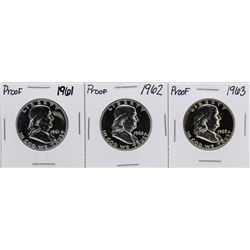 Lot of 1961-1963 Franklin Half Dollar Proof Coins