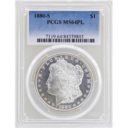 1880-S $1 Morgan Silver Dollar Coin PCGS MS64PL