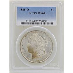 1885-O $1 Morgan Silver Dollar Coin PCGS MS64