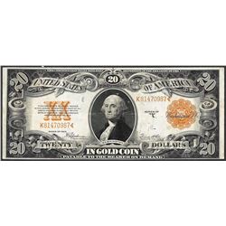 1922 $20 Gold Certificate Note