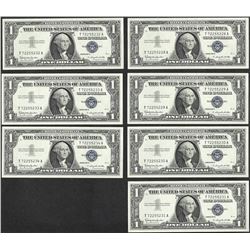 Lot of (7) Consecutive 1957B $1 Silver Certificate Notes