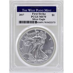 2017-W $1 American Silver Eagle Coin PCGS MS70 First Strike