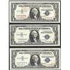 Image 1 : Lot of (3) 1935/1957B $1 Silver Certificate Notes