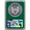 Image 2 : 2017 $1 American Silver Eagle Coin NGC MS70 Early Releases Green Core