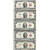 Image 1 : Lot of (5) 1953/1963 $2 Legal Tender Notes