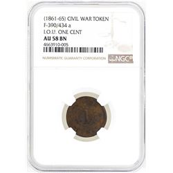 1861-65 Civil War Token I.O.U. One Cent NGC AU58BN