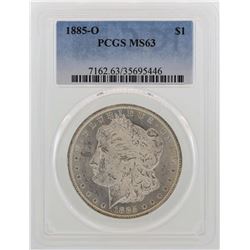 1885-O $1 Morgan Silver Dollar Coin PCGS MS63