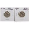 Image 1 : Lot of 1978 Double Struck Jefferson Nickel & 1980-P Double Struck Nickel ERROR C