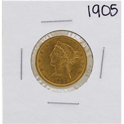 1905 $5 Liberty Head Half Eagle Gold Coin