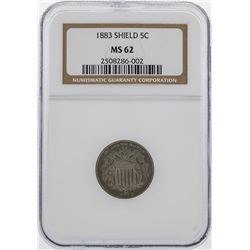 1883 Shield Nickel Coin NGC MS62
