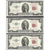 Image 1 : Lot of (3) 1953B $2 Legal Tender Notes
