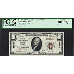 1929 $10 National Currency Note Olive, CA CH# 10891 PCGS Very Fine 30PPQ