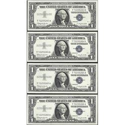 Lot of (4) Consecutive 1957B $1 Silver Certificate Notes