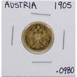 1905 Austria 10 Coronas Gold Coin