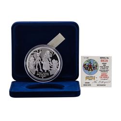 1988 Rarities Mint Walt Disney 60 Years Mickey & Walt 5oz .999 Silver Coin w/Box