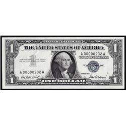 1957 $1 Silver Certificate Note Low Serial 3 Digit Number