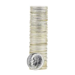 Roll of (50) 1964 Brilliant Uncirculated Roosevelt Dimes