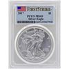 Image 1 : 2017 $1 American Silver Eagle Coin PCGS MS69 First Strike