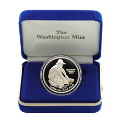 SS Central America .999 Fine Silver Proof Metal w/ Gold Nugget w/Box & COA